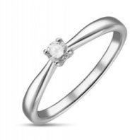 Помолвочное кольцо R01-SOL60-010-G2-М13019 из белого золота, гладкое