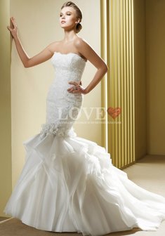 Свадебное платье L53937. Силуэт Русалка (Рыбка), длинное со шлейфом.