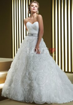 Свадебное платье L53940. С пышной юбкой, длинное со шлейфом.