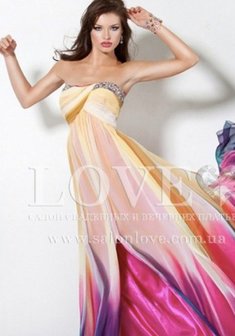 Вечернее платье L53970. В греческом стиле, длинное со шлейфом.