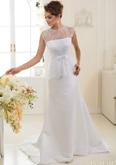 Свадебное платье F54102. А-силуэт, длинное со шлейфом.