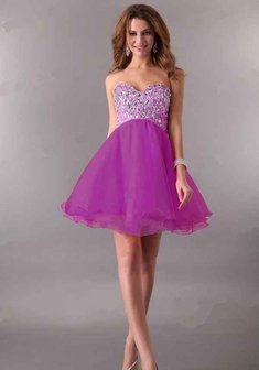 Вечернее платье F54122. С пышной юбкой, короткое без шлейфа.