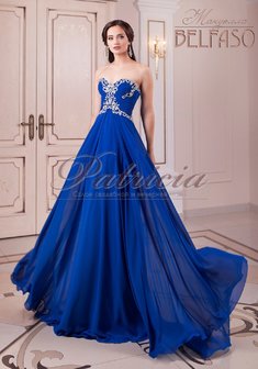 Вечернее платье F54126. С пышной юбкой, длинное со шлейфом.