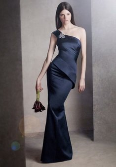 Вечернее платье F54129. С прямой юбкой, длинное без шлейфа.