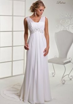 Свадебное платье Ф54228. В греческом стиле, длинное со шлейфом.