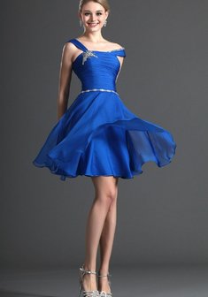 Вечернее платье Ф54254. А-силуэт, короткое без шлейфа.