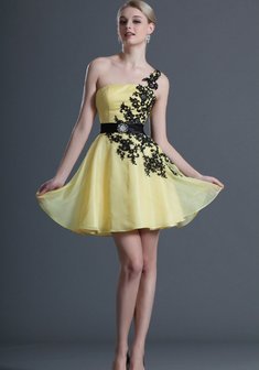 Вечернее платье Ф54269. С пышной юбкой, короткое без шлейфа.